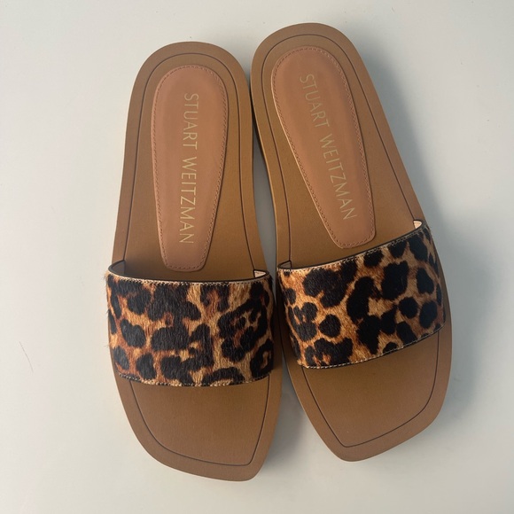 Stuart Weitzman Delilah Genuine Calf Hair Slide Sandal - Picture 2 of 9